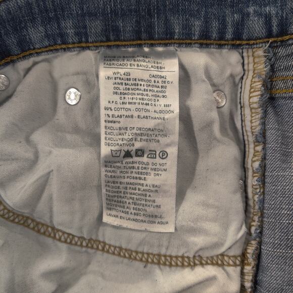 Signature by Levi Strauss Jeans Men’s 40x30 Blue Relaxed Fit Medium Wash Denim - Picture 12 of 14